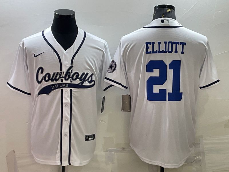 Men Dallas Cowboys #21 Elliott White 2022 Nike Co branded NFL Jerseys->dallas cowboys->NFL Jersey